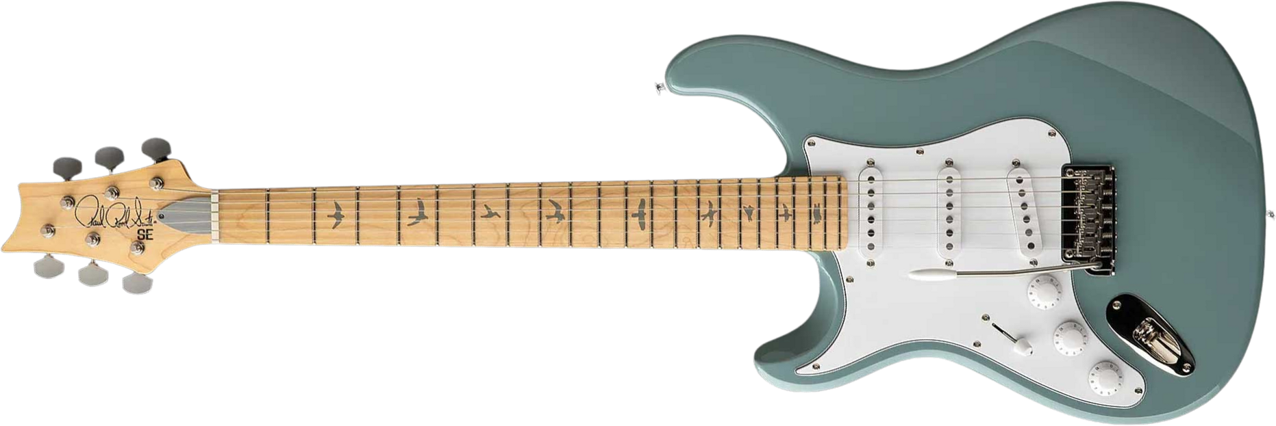 Prs John Mayer Silver Sky Maple Lh Se Signature Gaucher 3s Trem Mn - Stone Blue - Guitare Électrique Forme Str - Main picture