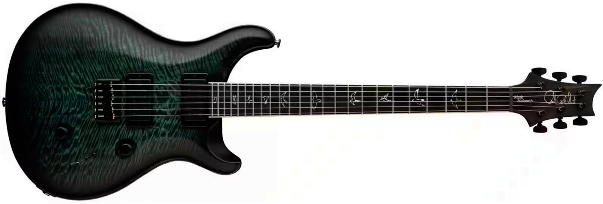 Prs Mark Holcomb Usa Signature 2h Seymour Duncan Ht Eb - Cobalt Smokeburst - Guitare Électrique Double Cut - Main picture