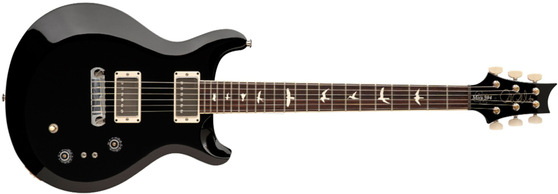 Prs Mira 594 S2 Usa 2h Ht Rw - Black - Guitare Électrique Double Cut - Main picture