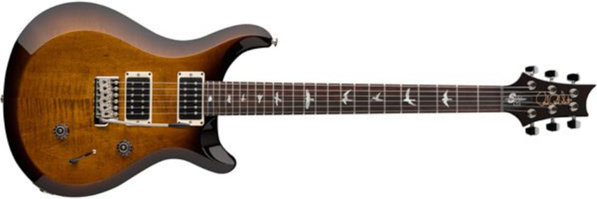 Prs S2 Custom 24 10th Ann. Ltd Usa 2023 2h Trem Rw - Black Amber - Guitare Électrique Double Cut - Main picture