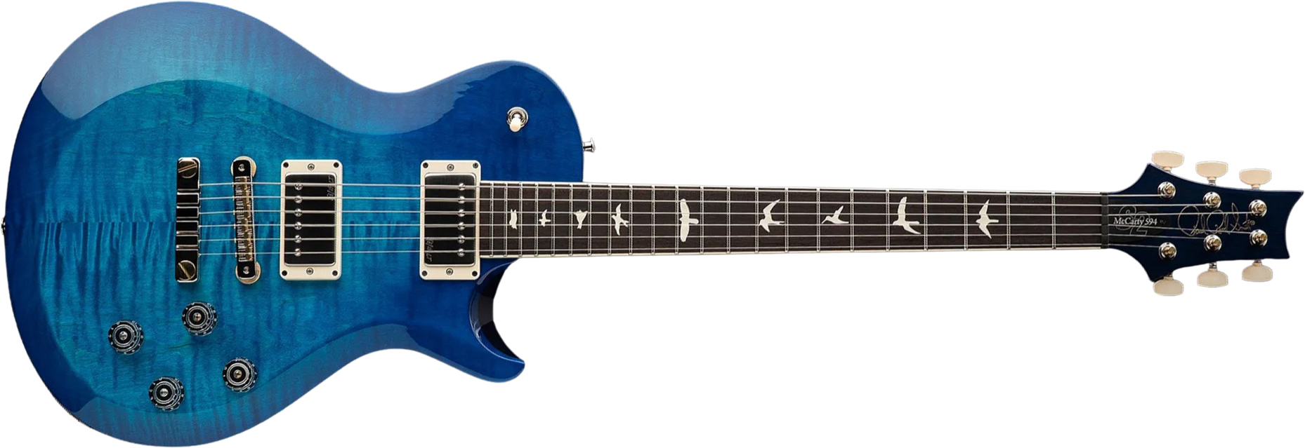 Prs S2 Mccarty 594 Singlecut Usa 2h 58/15lt Ht Rw - Lake Blue - Guitare Électrique Single Cut - Main picture