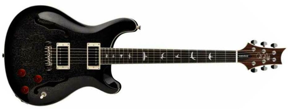 Prs Se Hollowbody Standard Piezo 2h Ht Eb - Dog Hair Smokeburst - Guitare Électrique 1/2 Caisse - Main picture