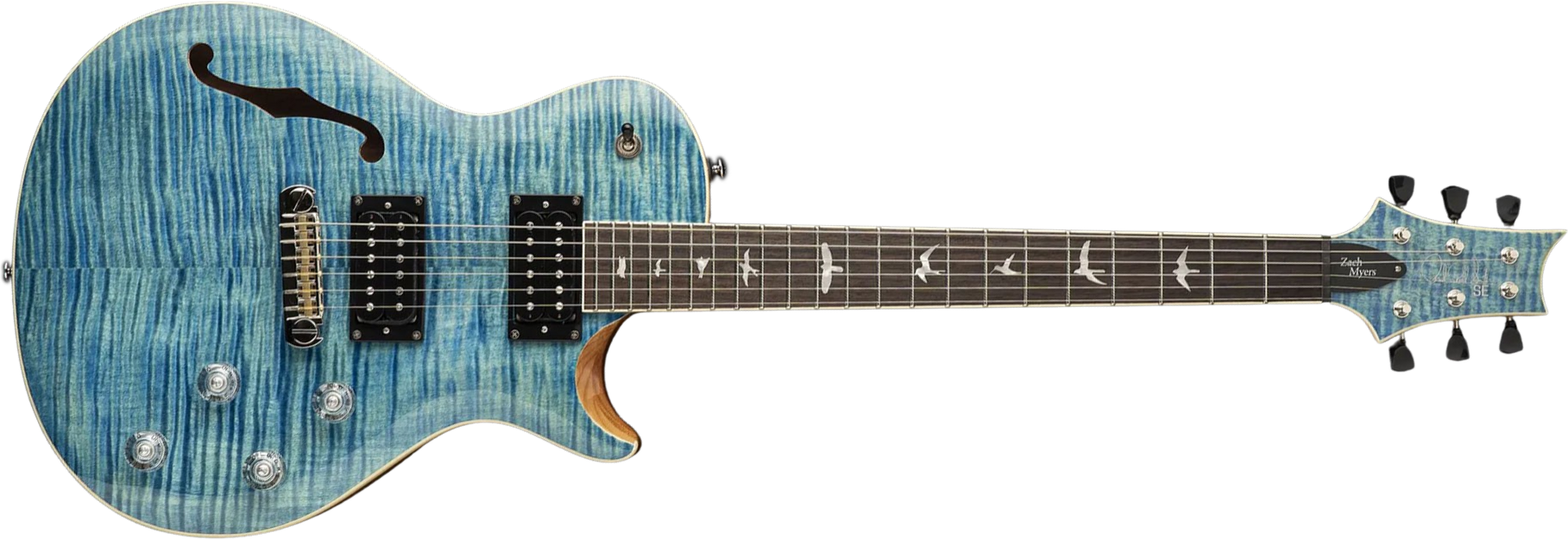 Prs Se Zach Myers 2h Ht Rw - Myers Blue - Guitare Électrique Single Cut - Main picture