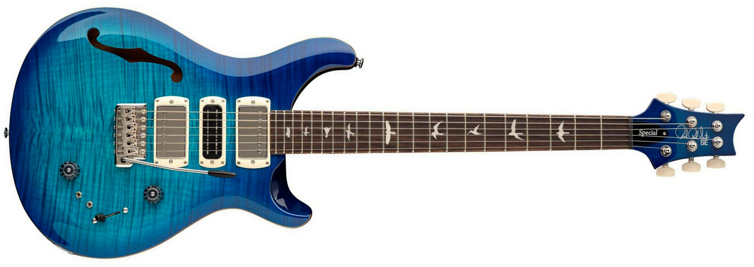 Prs Special Semi Hollow Se (wing Tuners) 2h Ht Rw - Lake Blue - Guitare Électrique 1/2 Caisse - Main picture