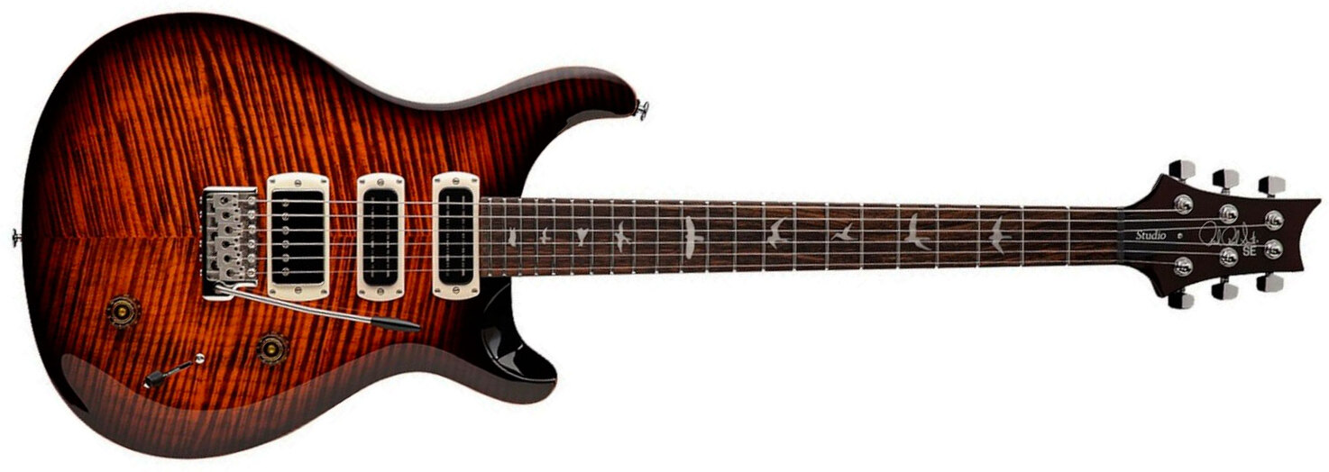 Prs Studio Se 1h 2mh Trem Rw - Orange Tiger Smokeburst - Guitare Électrique Double Cut - Main picture