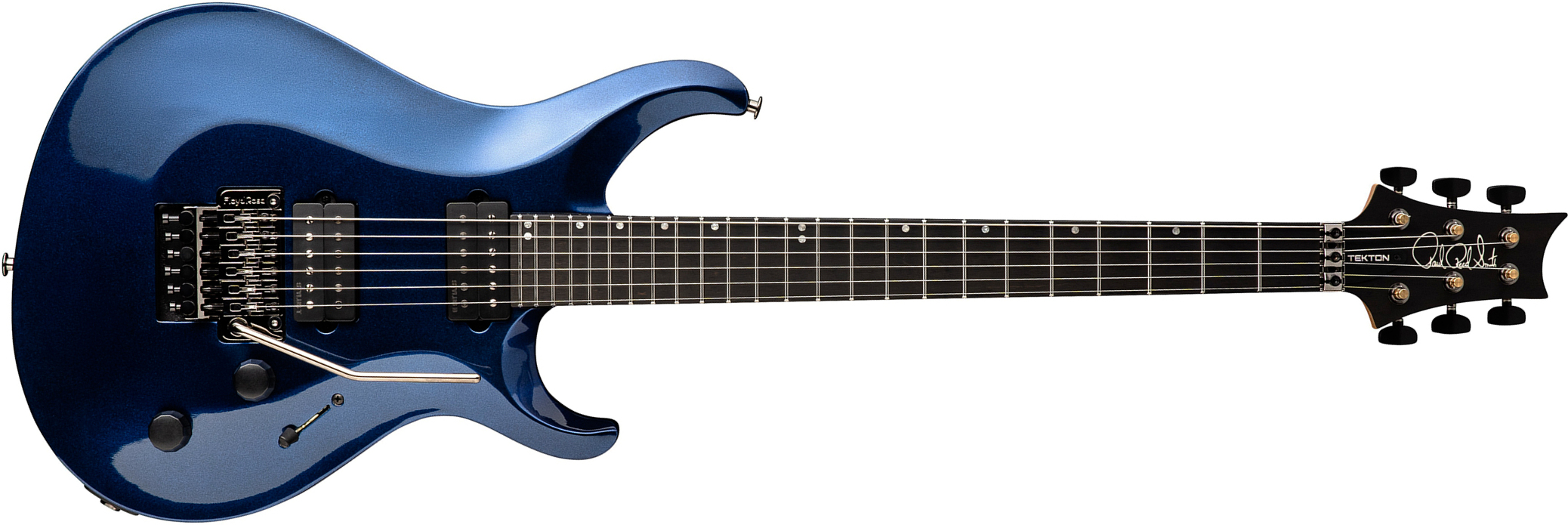 Prs Tekton Floyd Usa 2h Fr Eb - Pearl Black - Guitare Électrique Double Cut - Main picture