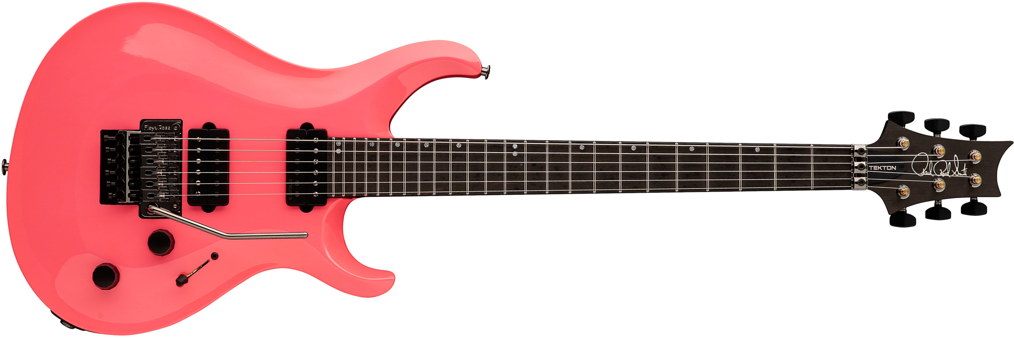 Prs Tekton Floyd Usa 2h Fr Eb - Hot Pink - Guitare Électrique Double Cut - Main picture