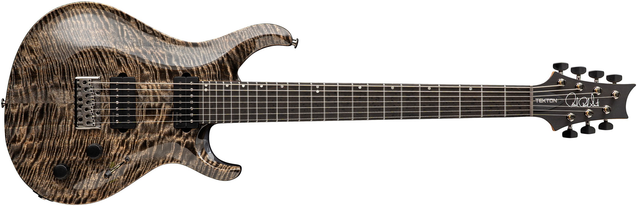 Prs Tekton Svn Usa 7c Baryton 2h Ht Eb - Black Tourmaline - Guitare Électrique Baryton - Main picture