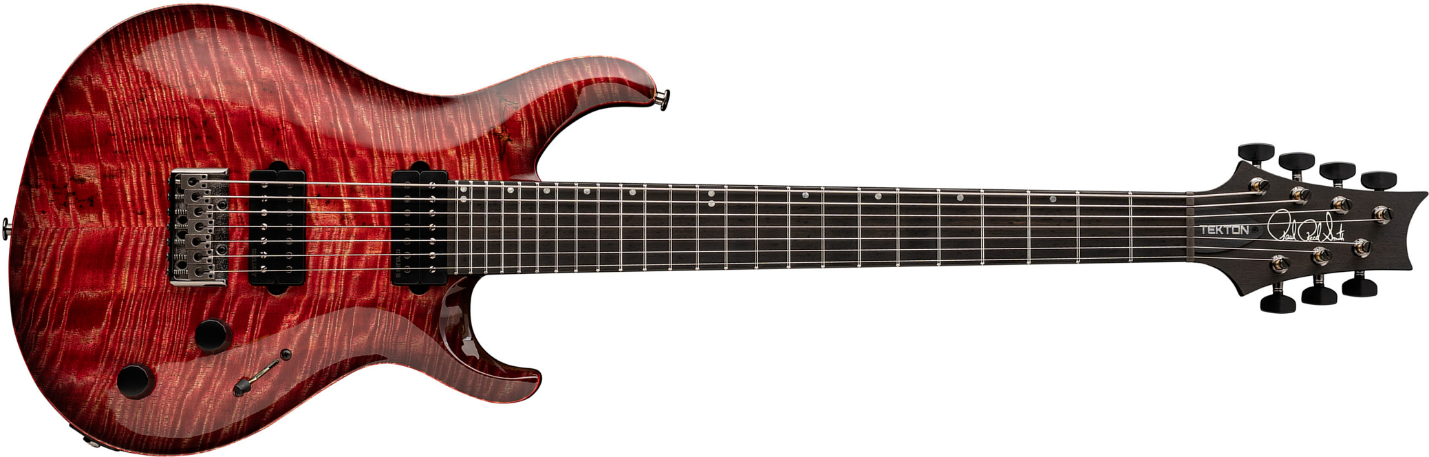Prs Tekton Svn Usa 7c Baryton 2h Ht Eb - Fuschia Aura - Guitare Électrique Baryton - Main picture