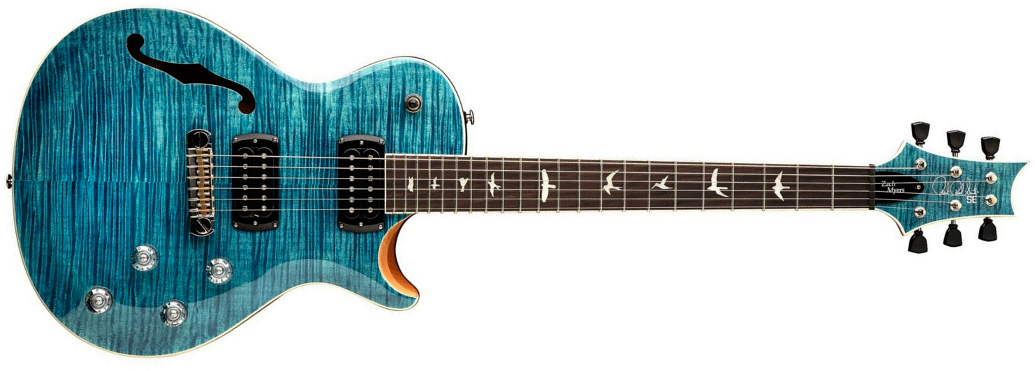 Prs Zach Myers Se Signature 2h Ht Rw - Myers Blue - Guitare Électrique Single Cut - Main picture