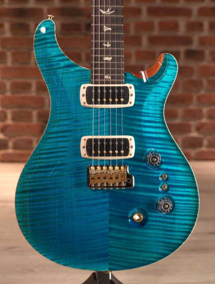 Prs Custom 24-08 10 Top Usa 2h Tci Trem Rw - Carroll Blue - Guitare Électrique Double Cut - Variation 3