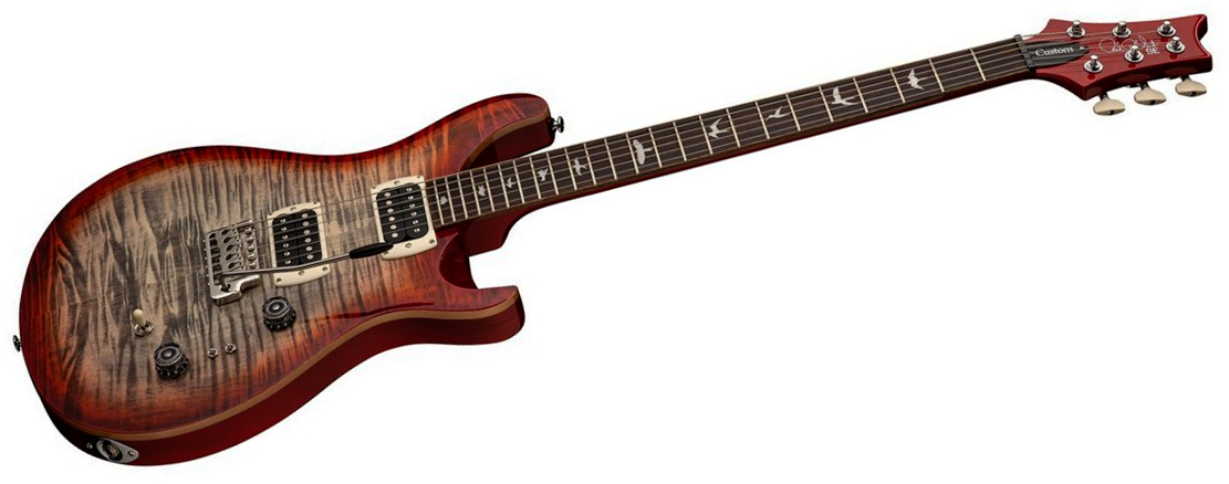 Prs Custom 24-08 Se (wing Tuners) 2h Trem Rw - Charcoal Cherry Burst - Guitare Électrique Double Cut - Variation 1