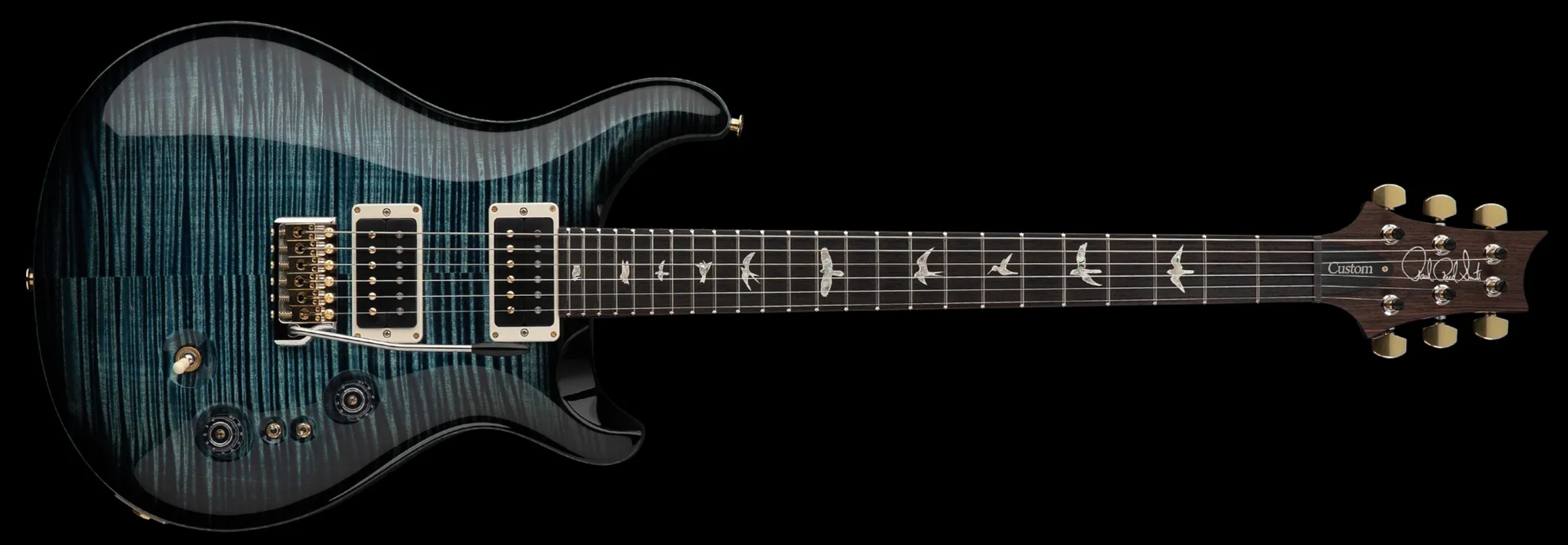 Prs Custom 24-08 Usa 2h 85/15 Trem Rw - Cobalt Smokeburst - Guitare Électrique Double Cut - Variation 9