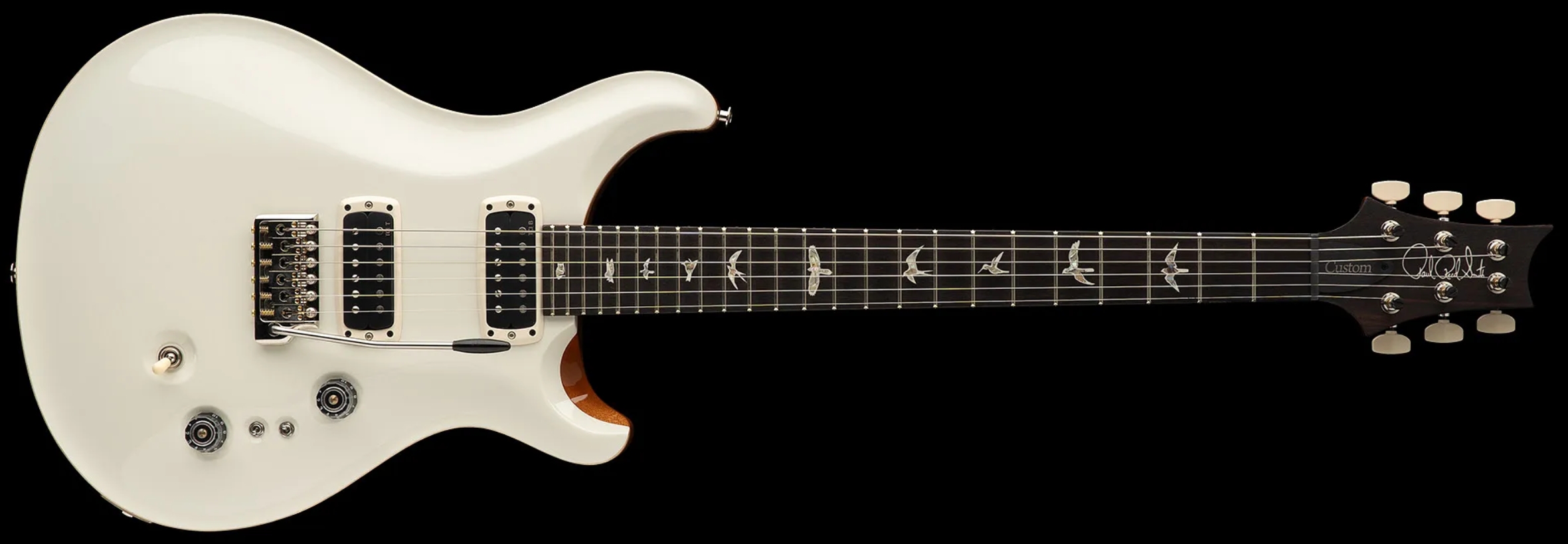 Prs Custom 24-08 Usa 2h Tci Trem Rw - Antique White Top - Guitare Électrique Double Cut - Variation 2