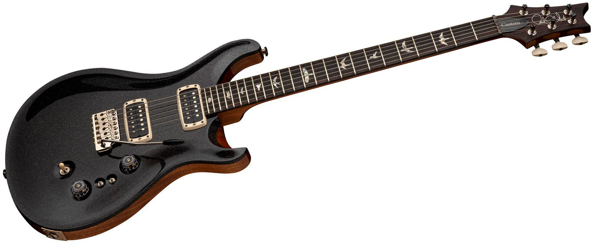 Prs Custom 24-08 Usa 2h Tci Trem Rw - Black Rainbow Holoflake - Guitare Électrique Double Cut - Variation 2