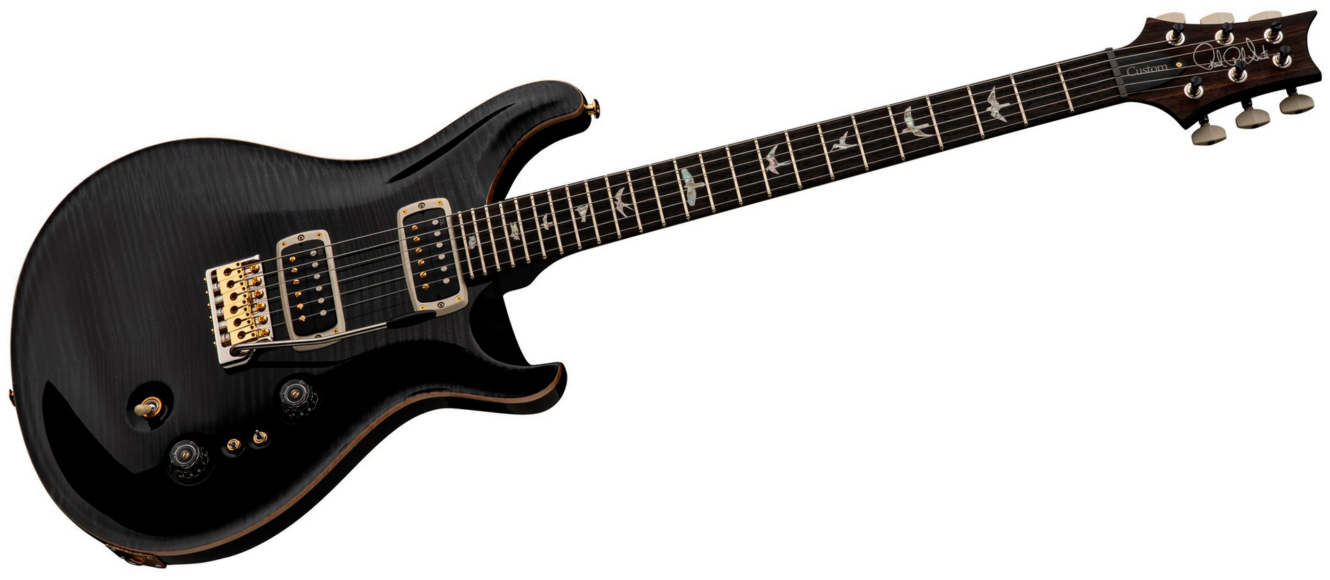 Prs Custom 24-08 Usa 2h Tci Trem Rw - Gray Black - Guitare Électrique Double Cut - Variation 2