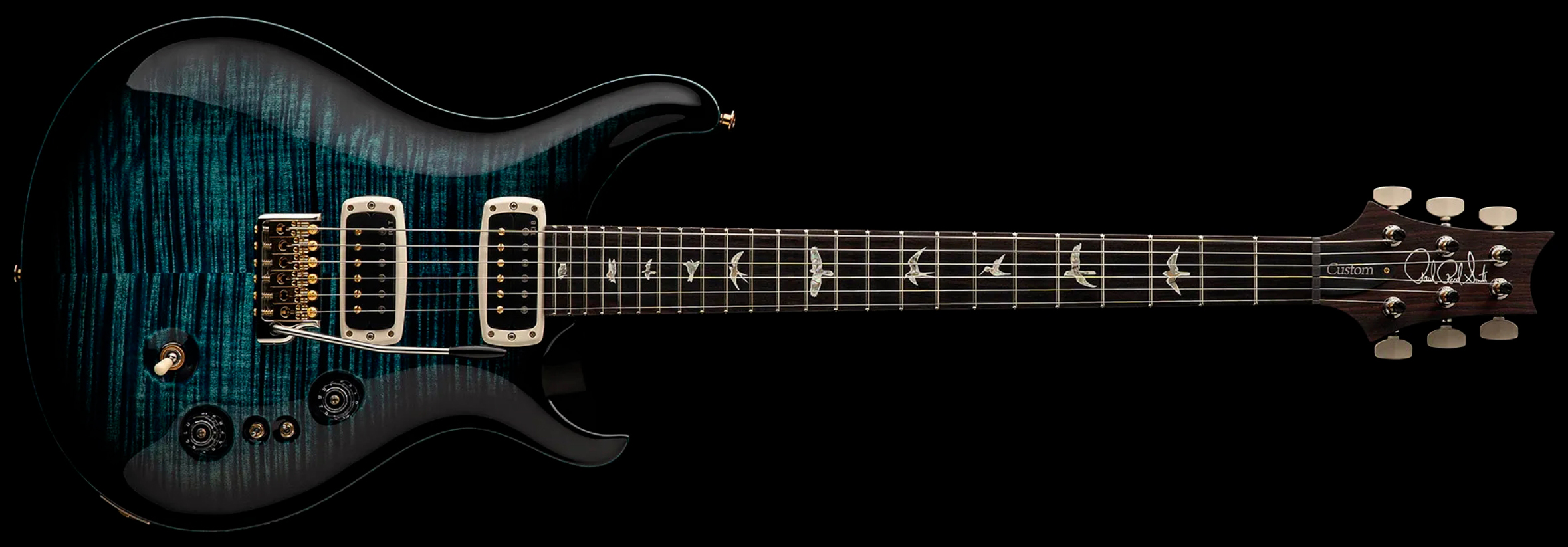 Prs Custom 24-08 Usa 2h Tci Trem Rw - Cobalt Smokeburst - Guitare Électrique Double Cut - Variation 3