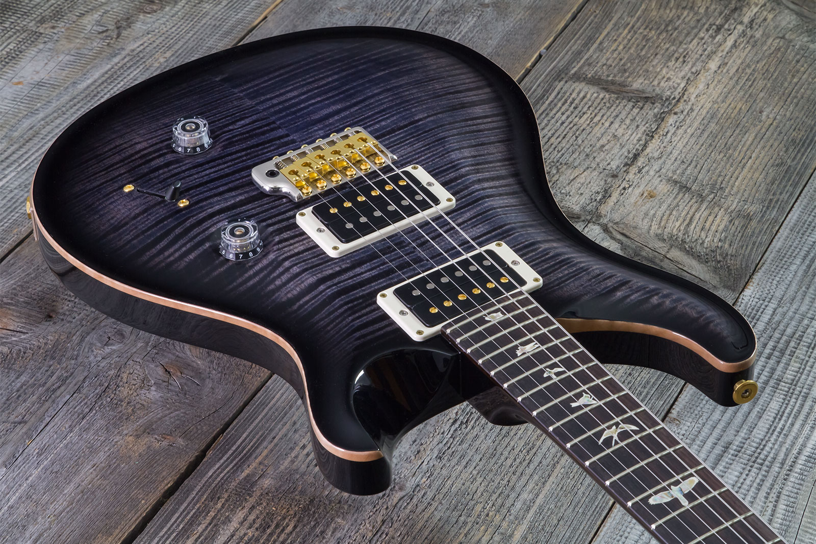 Prs Custom 24 10 Top Hand-signed Usa 2h Trem Rw #0383878 - Purple Mist - Guitare Électrique Double Cut - Variation 2