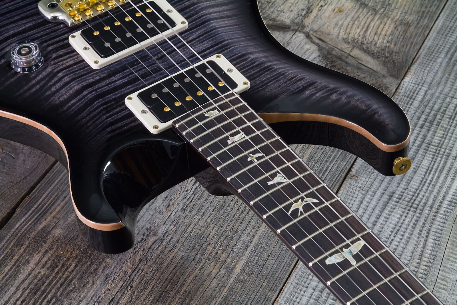 Prs Custom 24 10 Top Hand-signed Usa 2h Trem Rw #0383878 - Purple Mist - Guitare Électrique Double Cut - Variation 4