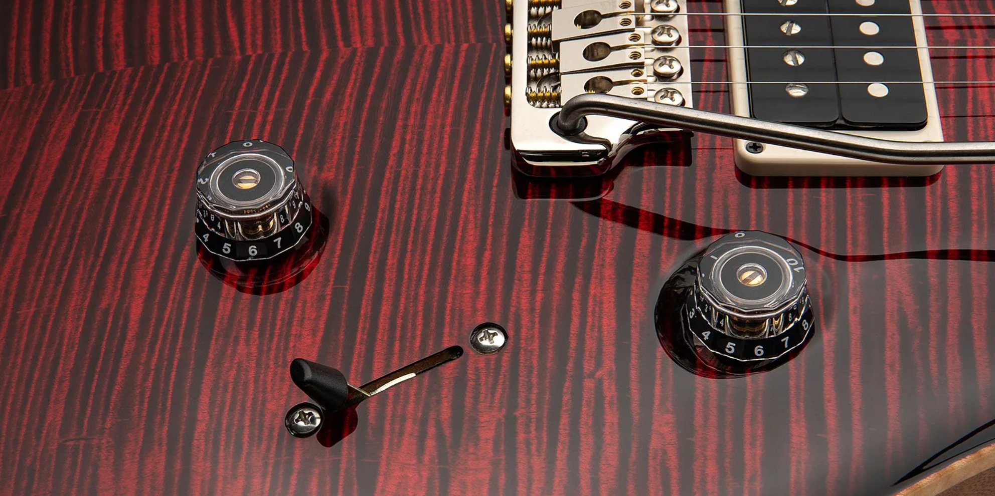 Prs Custom 24 Birds Of A Feather Usa Ltd 2h Trem Eb/mn - Blood Red - Guitare Électrique Double Cut - Variation 4