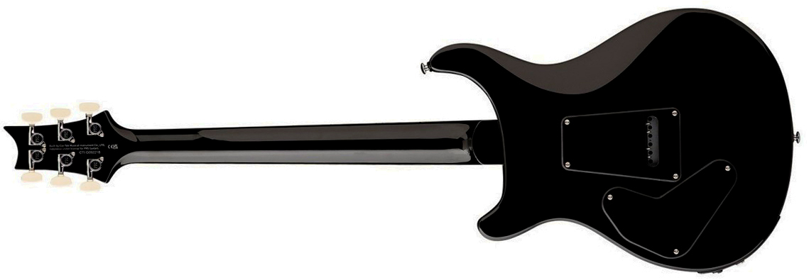 Prs Custom 24 Quilt Se (wing Tuners) 2h Trem Rw - Teal Black - Guitare Électrique Double Cut - Variation 2