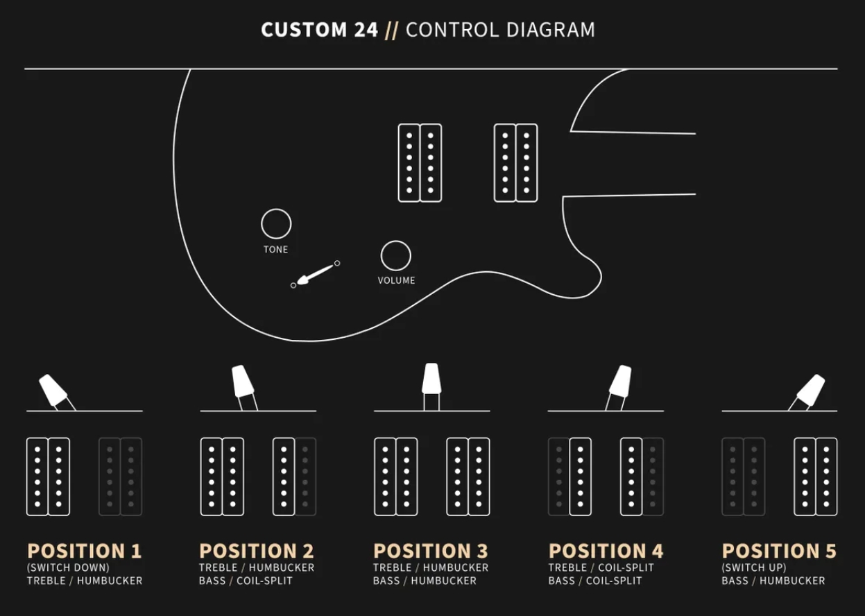 Prs Custom 24 Usa 2h Dmo Trem Rw - Gray Black - Guitare Électrique Double Cut - Variation 8