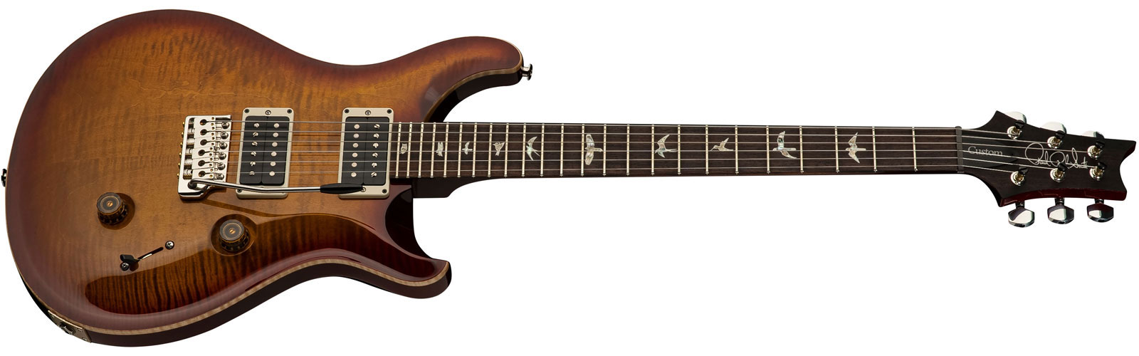 Prs Custom 24 Usa 2h Trem Rw - Dark Cherry Sunburst - Guitare Électrique Double Cut - Variation 1