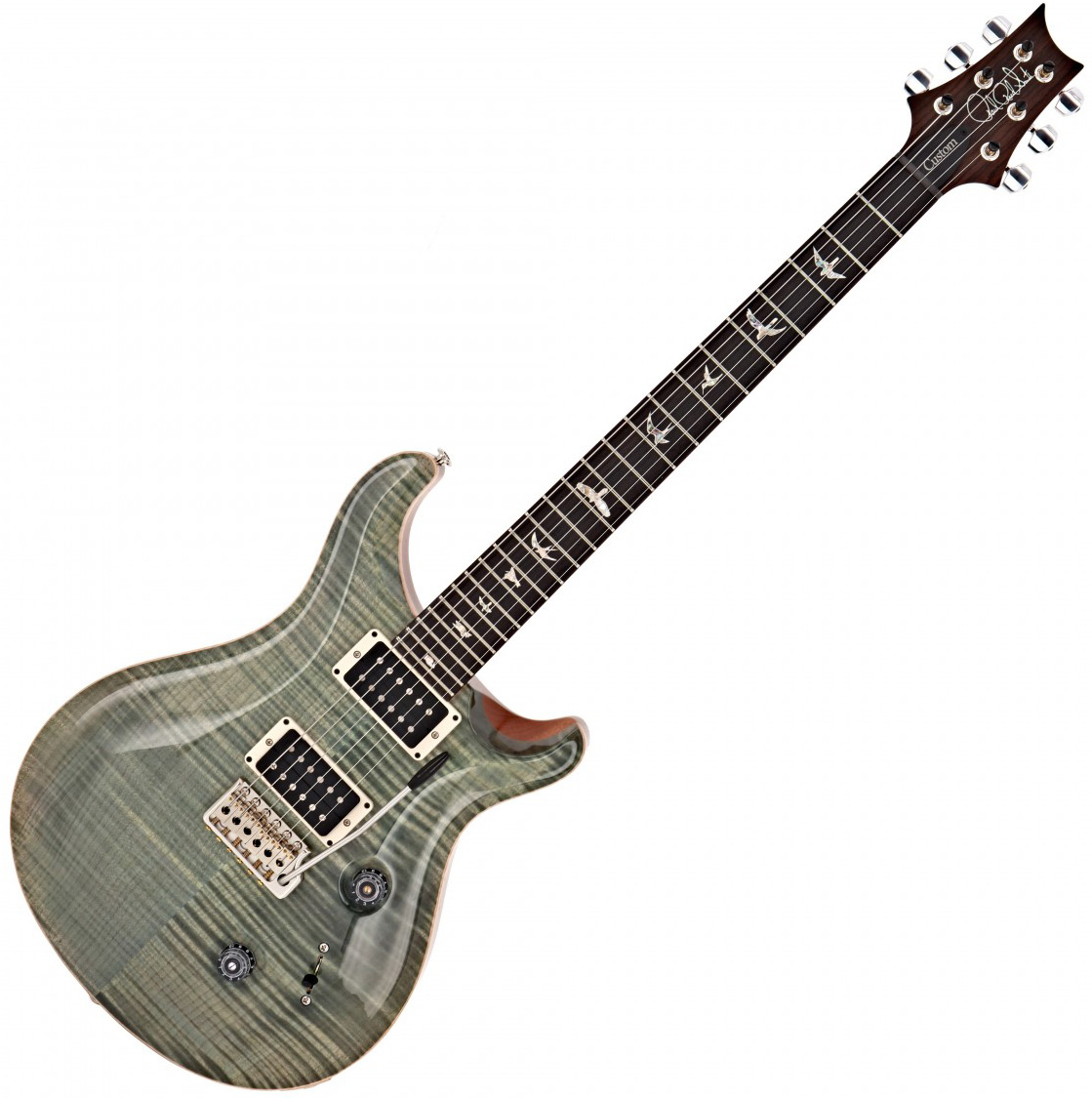 Prs Custom 24 Usa Hh Trem Rw - Trampas Green - Guitare Électrique Double Cut - Variation 7