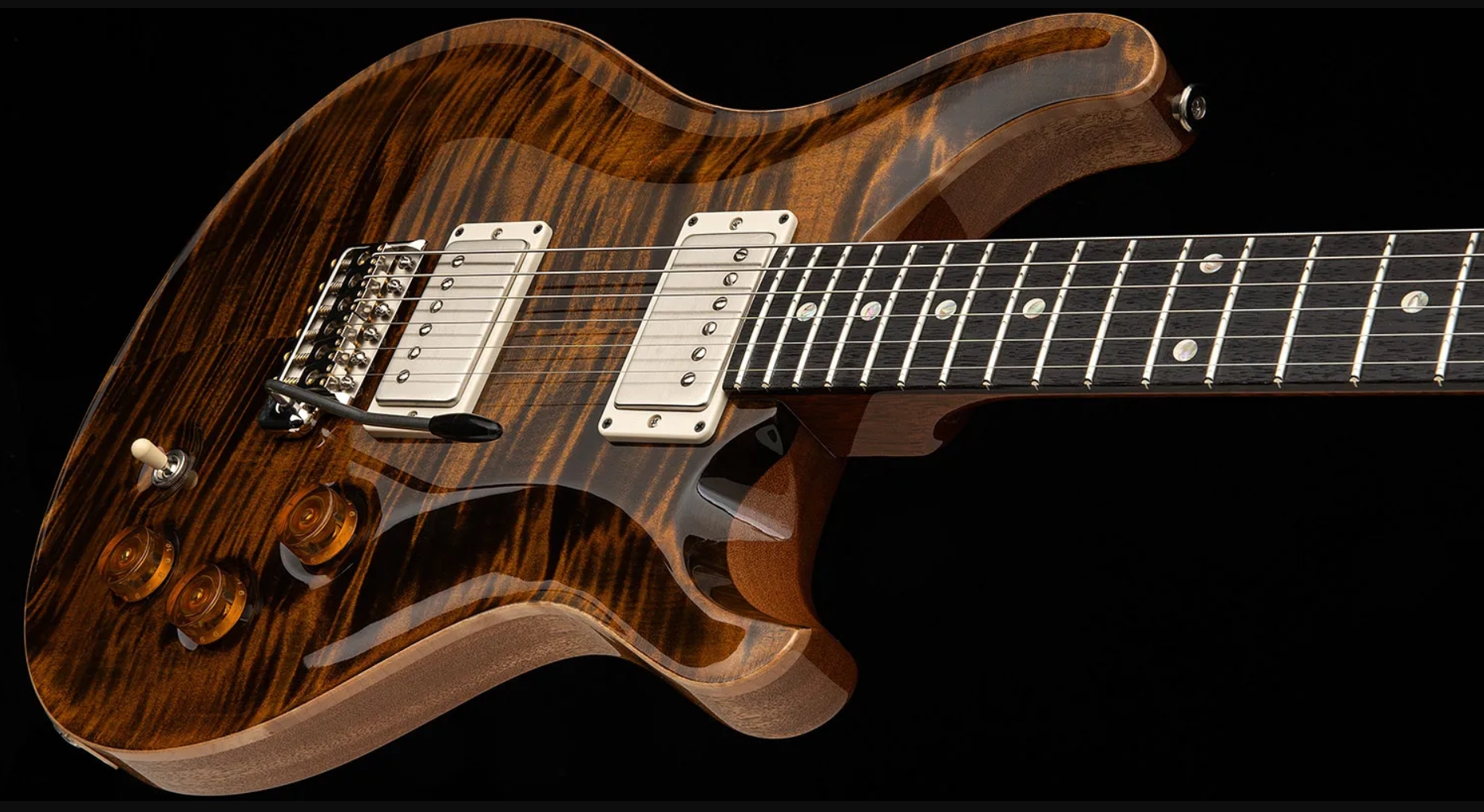 Prs David Grissom Dgt Usa Signature 2h Trem Rw - Tiger Eye - Guitare Électrique Double Cut - Variation 2