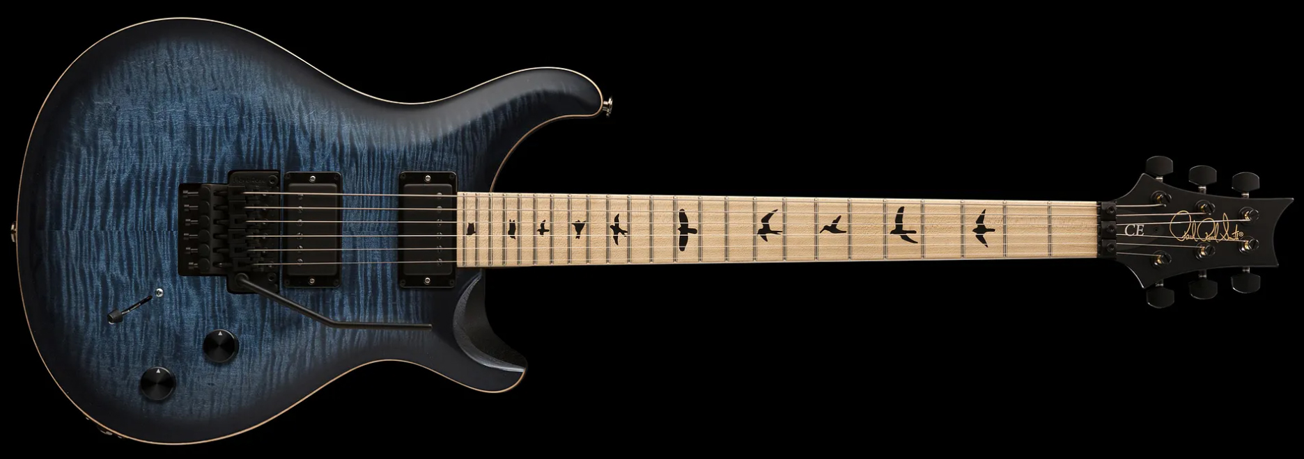 Prs Dustie Waring Dw Ce 24 Floyd Bolt-on Usa Signature 2h Fr Mn - Faded Blue Smokeburst - Guitare Électrique Double Cut - Variation 1