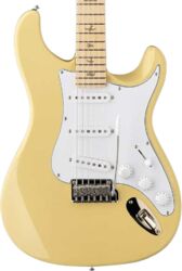Guitare électrique forme str Prs SE John Mayer Silver Sky Maple - Moon White