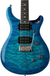Guitare électrique double cut Prs SE Custom 24-08 Quilt - Lake blue