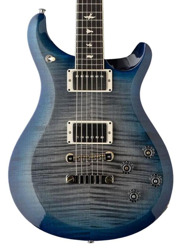 Guitare électrique double cut Prs USA S2 McCarty 594 (58/15 LT Pickups) - Faded gray black blue burst