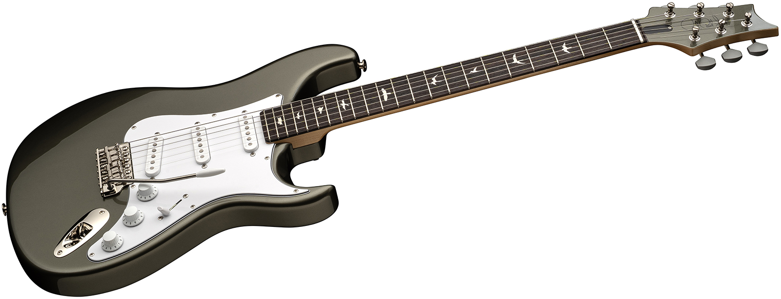 Prs John Mayer Silver Sky Defender Bolt-on Usa Ltd Trem 3s Rw - Willow Green - Guitare Électrique Forme Str - Variation 2