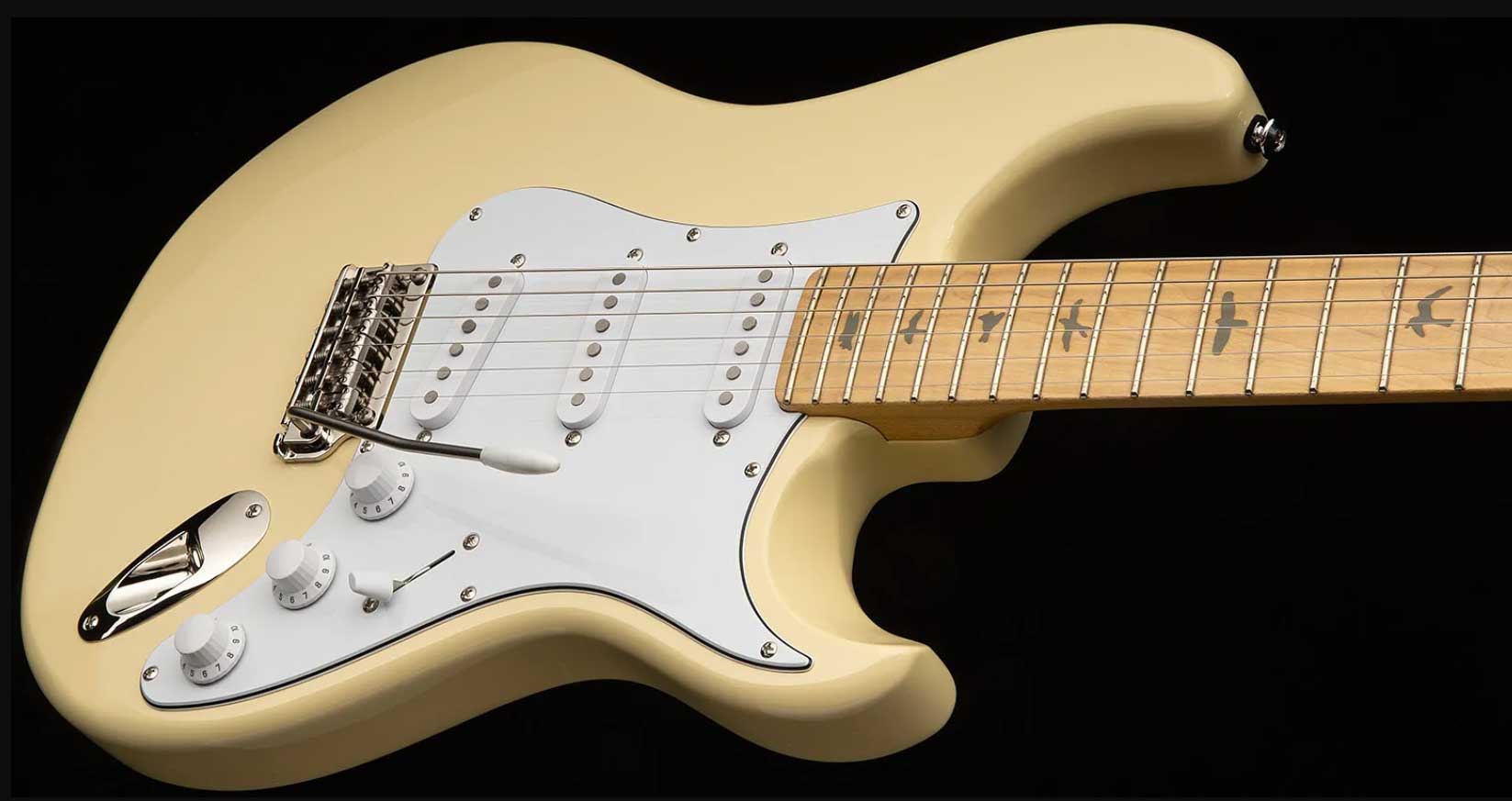Prs John Mayer Silver Sky Maple Se Signature 3s Trem Mn - Moon White - Guitare Électrique Forme Str - Variation 1