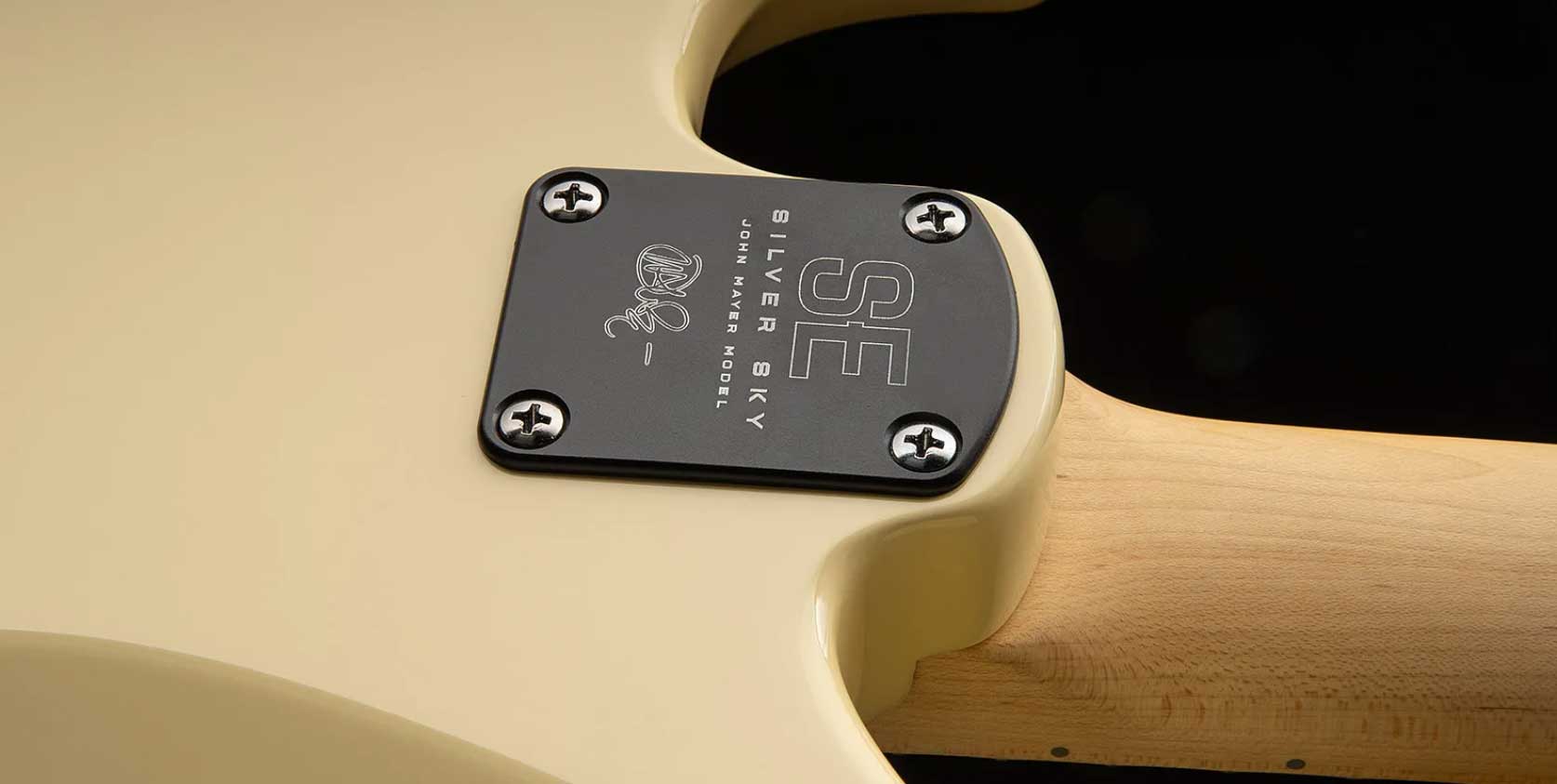 Prs John Mayer Silver Sky Maple Se Signature 3s Trem Mn - Moon White - Guitare Électrique Forme Str - Variation 3