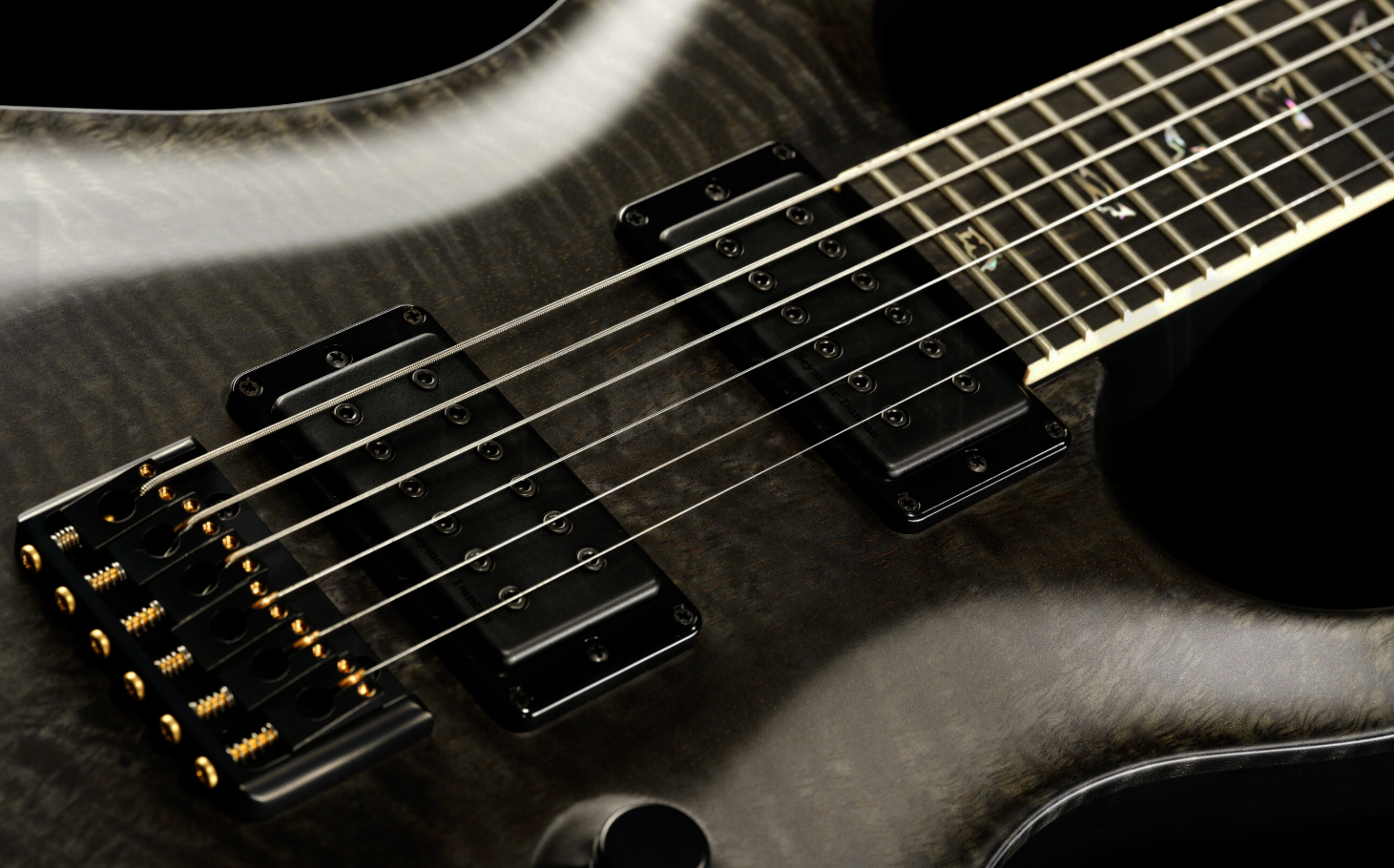 Prs Mark Holcomb Usa Signature 2h Seymour Duncan Ht Eb - Gray Black - Guitare Électrique Double Cut - Variation 1