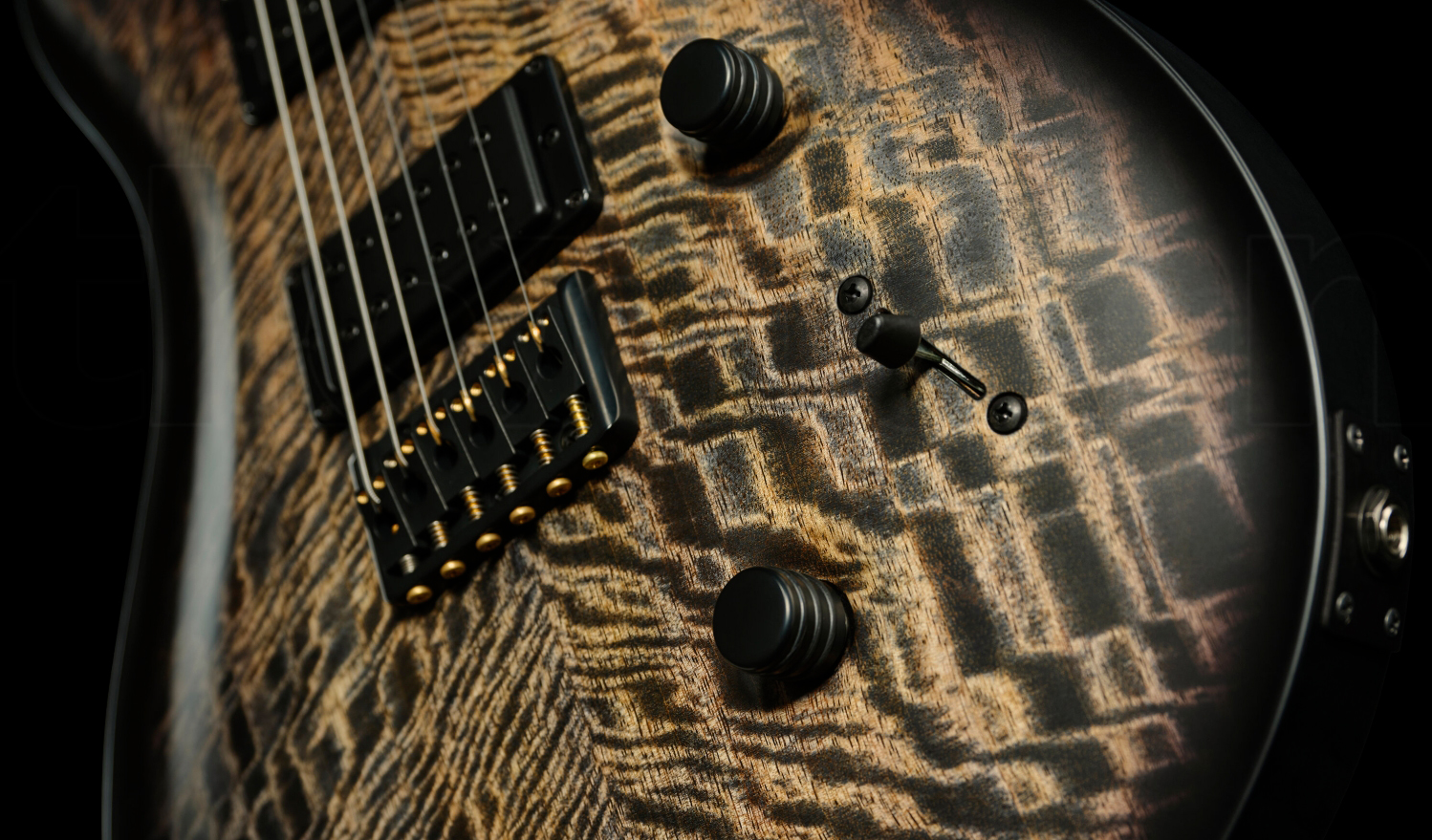 Prs Mark Holcomb Usa Signature 2h Seymour Duncan Ht Eb - Charcoal Wraparound Burst - Guitare Électrique Double Cut - Variation 3