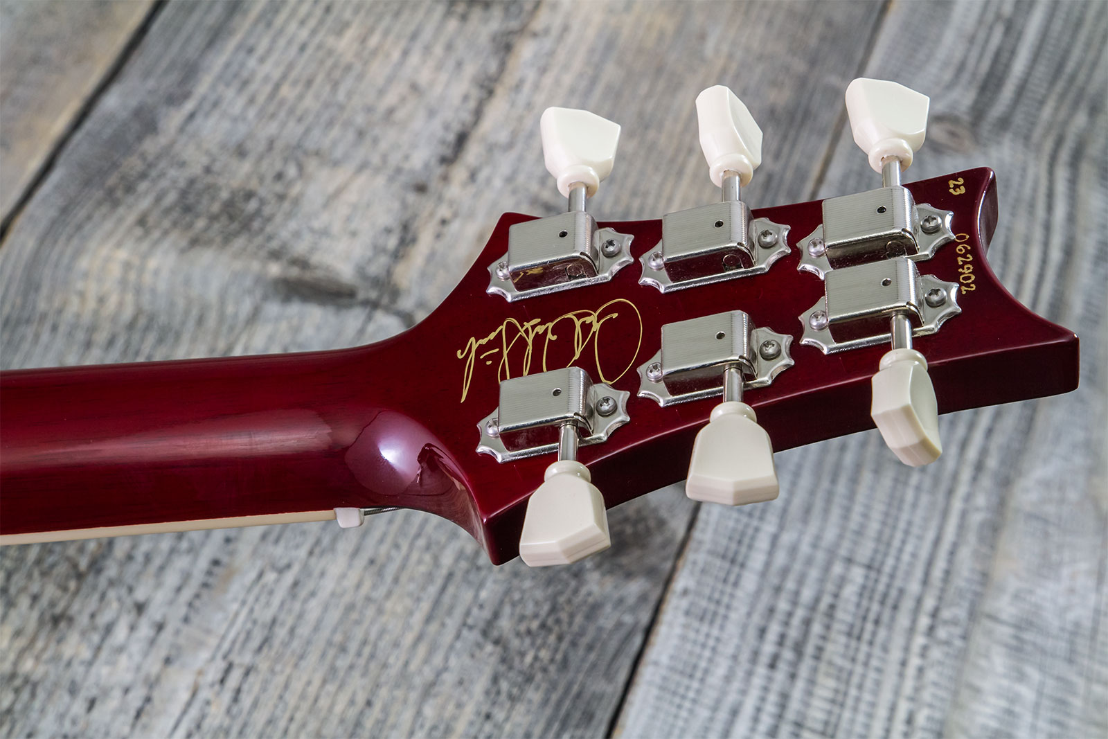 Prs Mccarty 594 Hand-signed Usa 2h Ht Rw #0362902 - Fire Red Burst - Guitare Électrique Double Cut - Variation 11