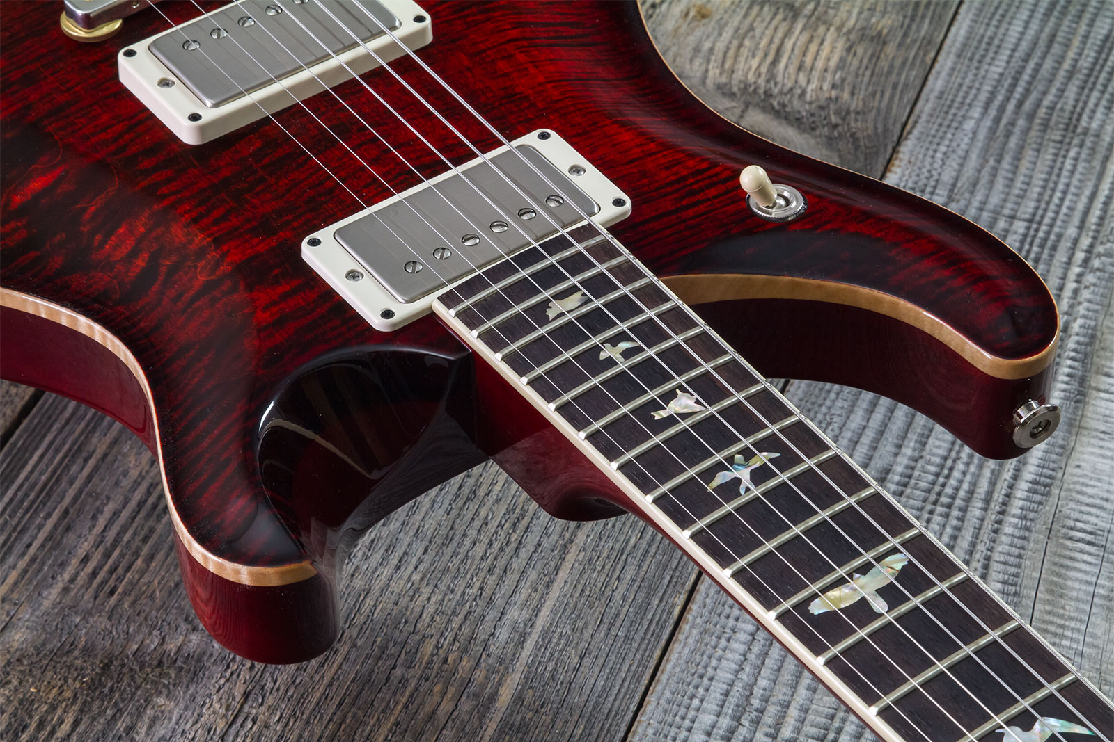 Prs Mccarty 594 Hand-signed Usa 2h Ht Rw #0362902 - Fire Red Burst - Guitare Électrique Double Cut - Variation 4