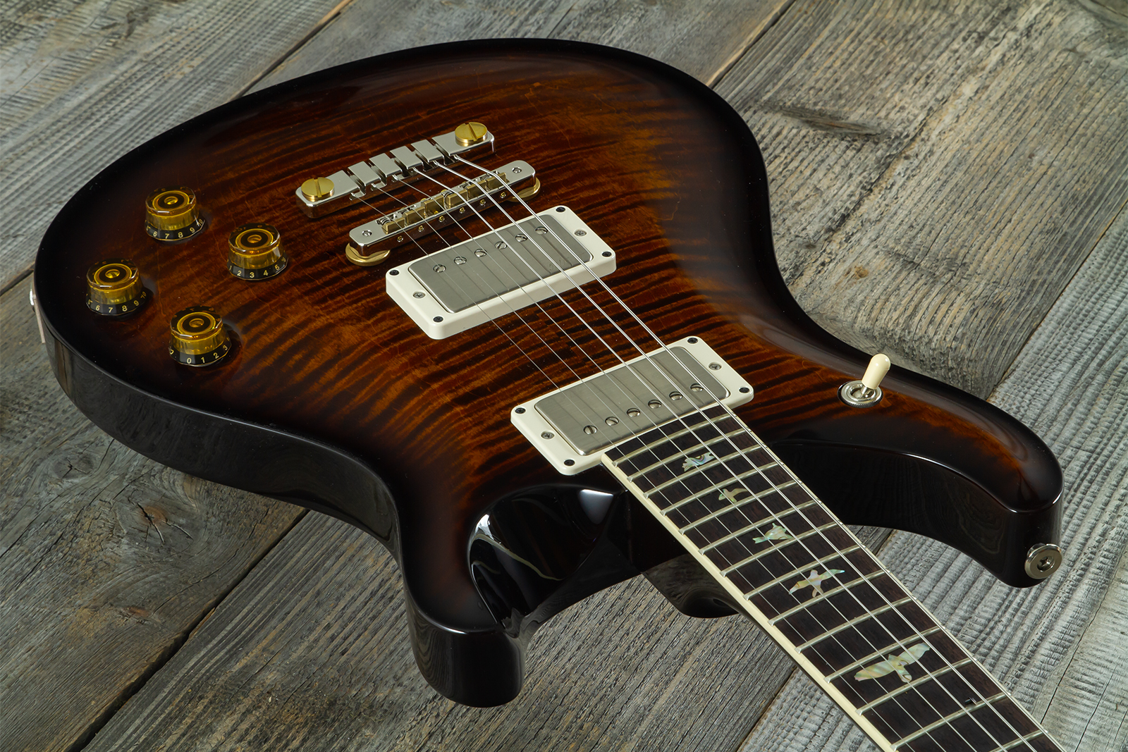 Prs Mccarty 594 Hand-signed Usa 2h Ht Rw #0377741 - Black Gold Wraparound Burst - Guitare Électrique Double Cut - Variation 2