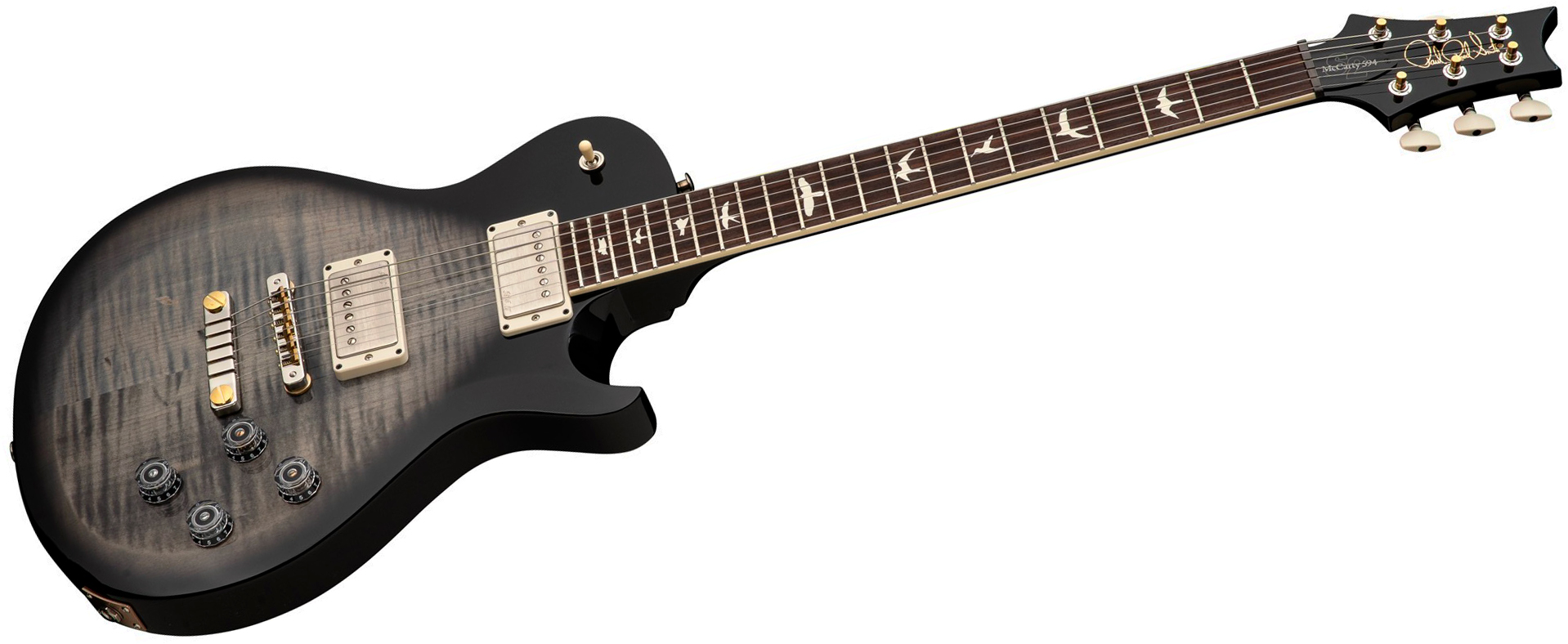 Prs Mccarty 594 Singlecut S2 Usa 2h 58/15lt Ht Rw - Faded Gray Black Burst - Guitare Électrique Single Cut - Variation 2