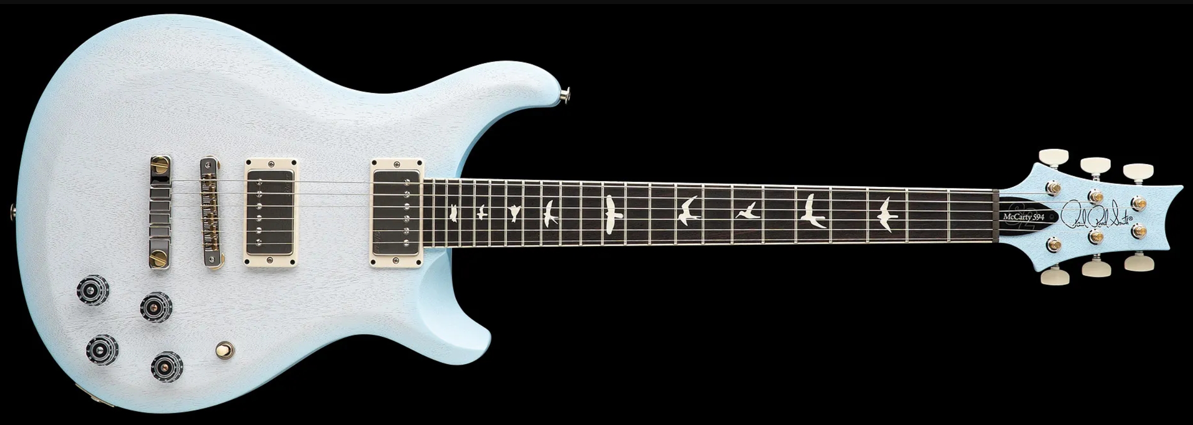 Prs Mccarty 594 Thinline S2 Usa 2h 58/15lt Ht Rw - Cloud Burst Satin - Guitare Électrique Double Cut - Variation 3