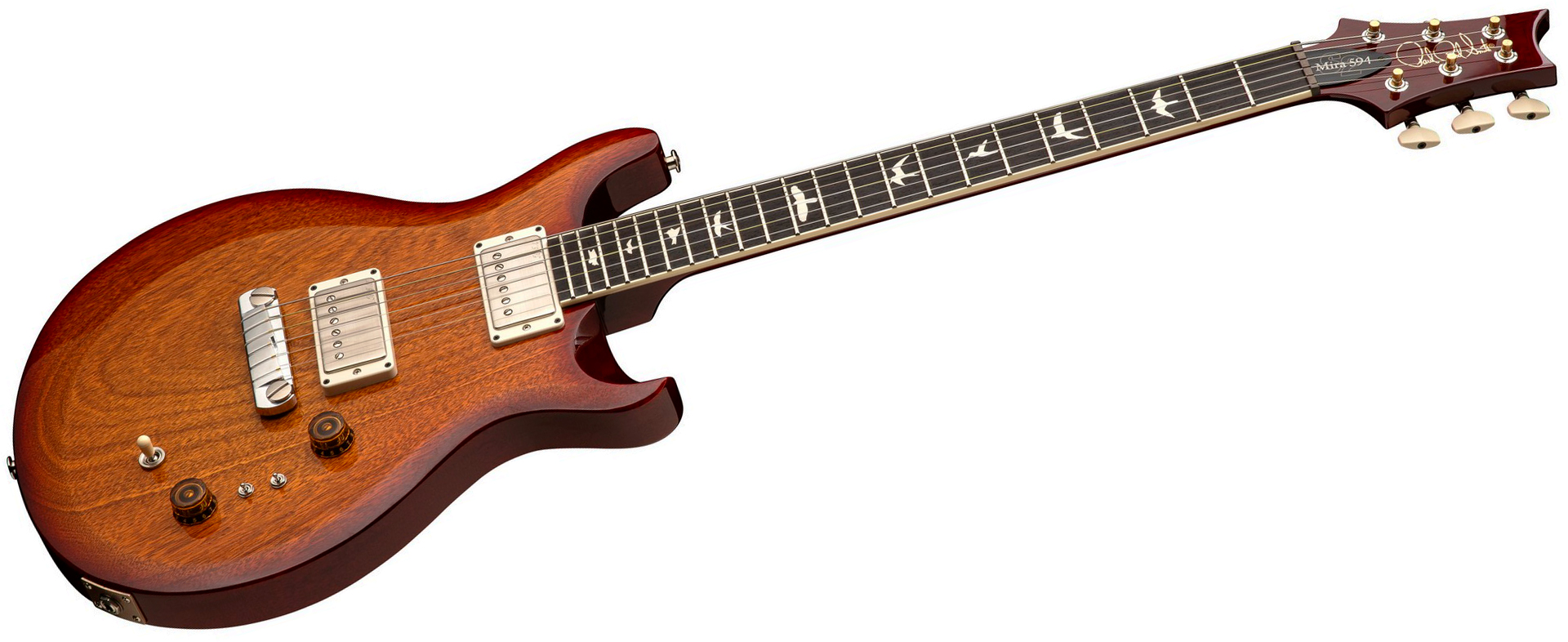 Prs Mira 594 S2 Usa 2h Ht Rw - Dark Cherry Sunburst - Guitare Électrique Double Cut - Variation 1