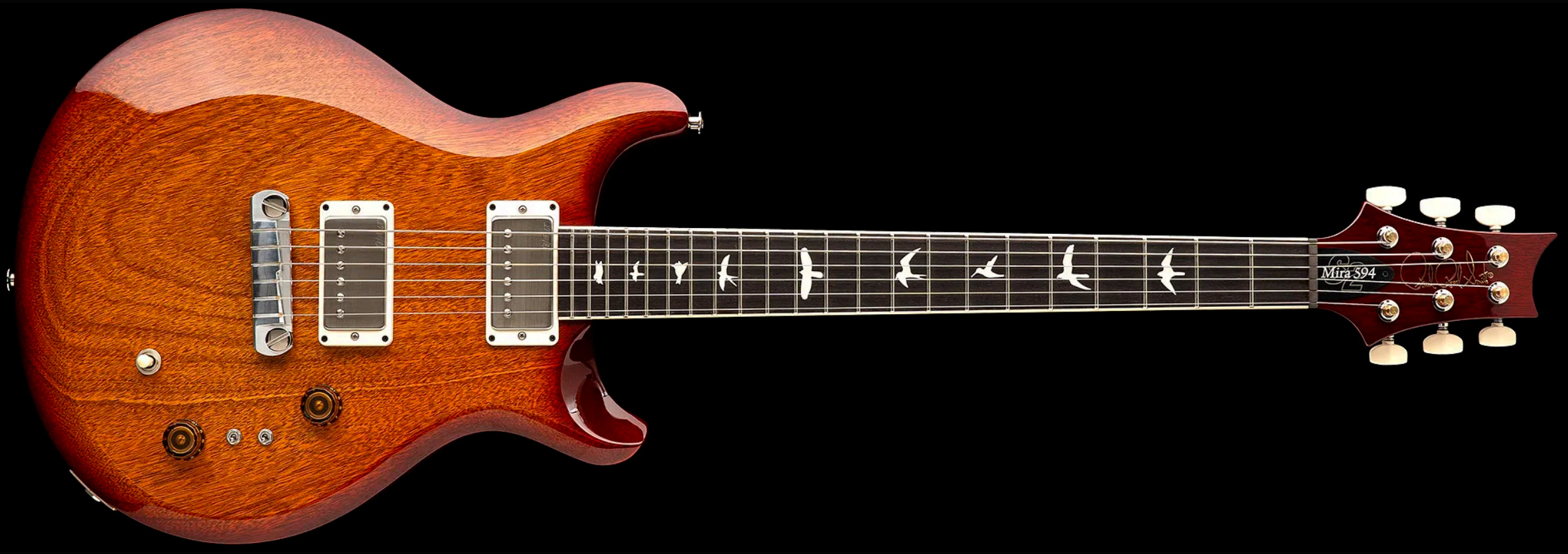 Prs Mira 594 S2 Usa 2h Ht Rw - Dark Cherry Sunburst - Guitare Électrique Double Cut - Variation 3