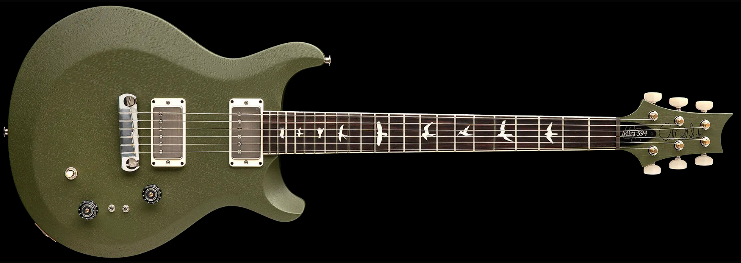 Prs Mira 594 Satin S2 Usa 2h Ht Rw - Matcha Green - Guitare Électrique Double Cut - Variation 3