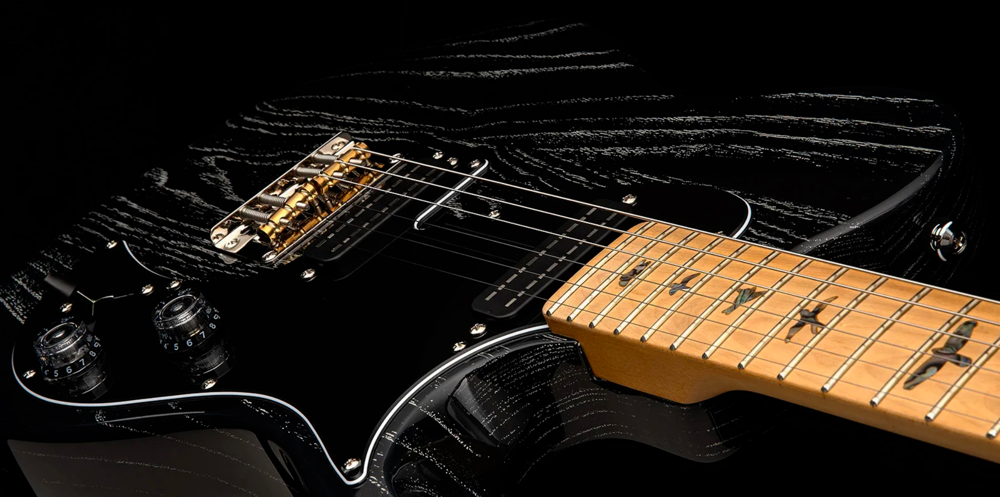 Prs Nf53 Se 2mh Ht Mn - Black Doghair - Guitare Électrique Forme Tel - Variation 6