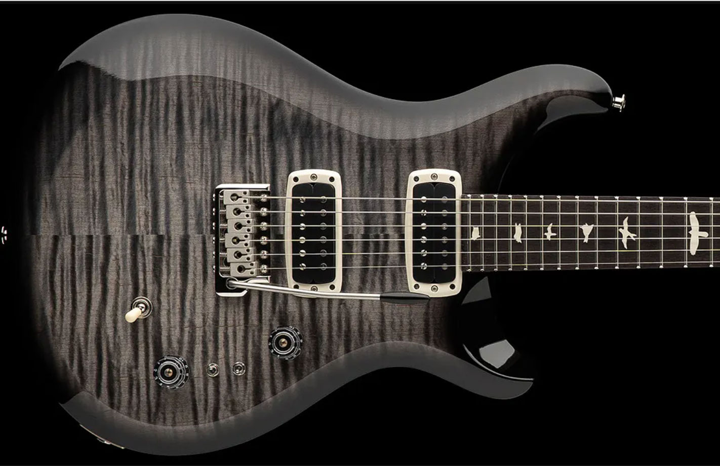 Prs S2 Custom 24-08 Usa 2h Tci Trem Rw - Faded Gray Black Burst - Guitare Électrique Double Cut - Variation 1
