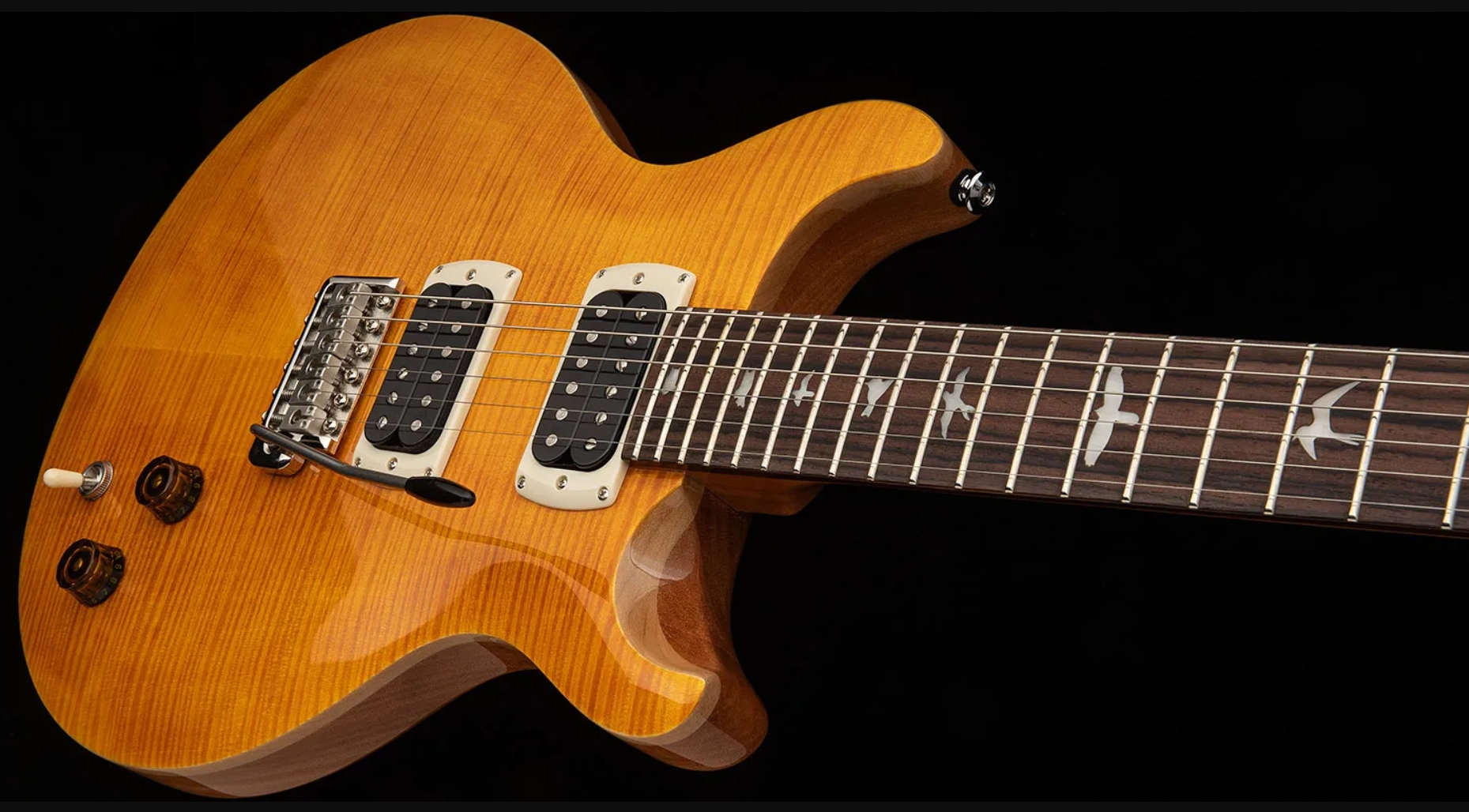 Prs Santana Se Signature 2h Trem Rw - Yellow - Guitare Électrique Double Cut - Variation 2