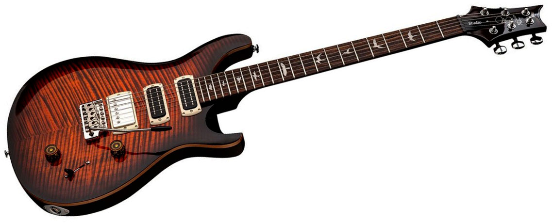 Prs Studio Se 1h 2mh Trem Rw - Orange Tiger Smokeburst - Guitare Électrique Double Cut - Variation 2